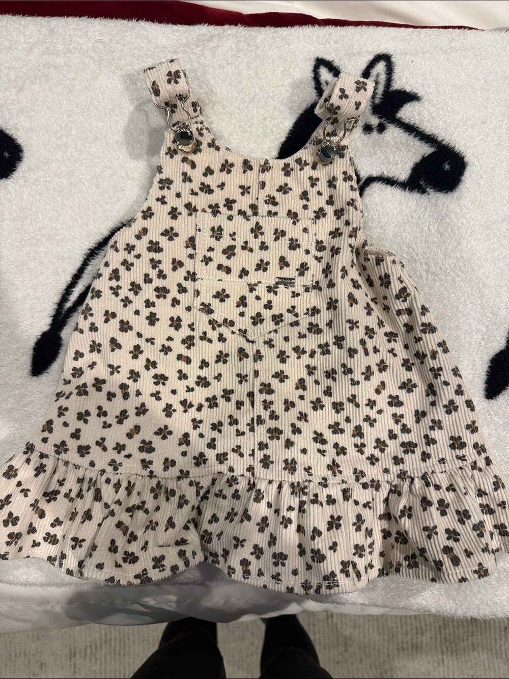 Mayoral Cream Dress with Brown Floral Print